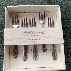 Appetizer forks  2 sets. 5 forks each